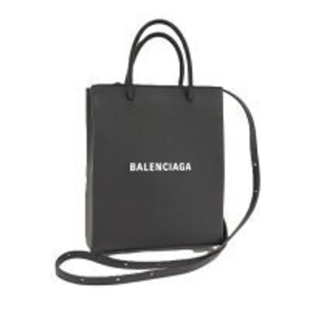 BALENCIAGA Handbag Shopping Bag Leather Black - Picture 1 of 9